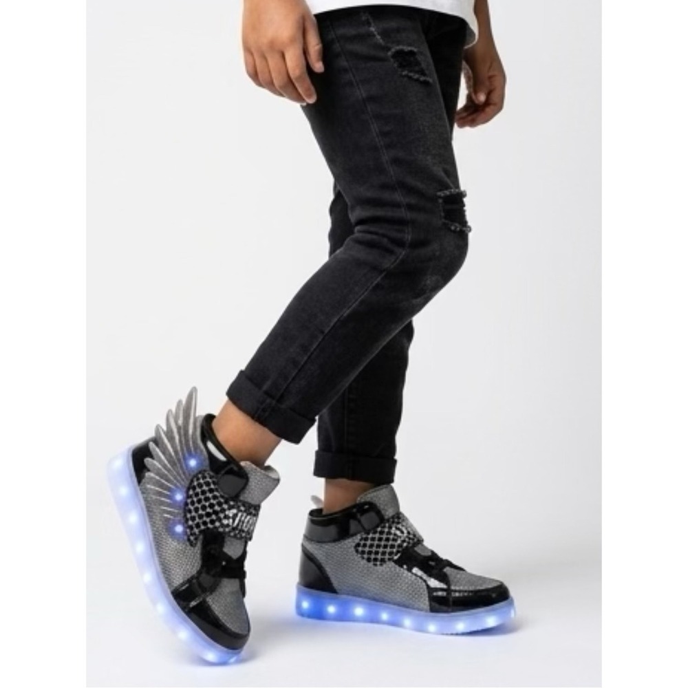 Festival Flashing Light Up Whimsy fairy Sparkle Angel Winged Sneaker‎ Eu35 US3